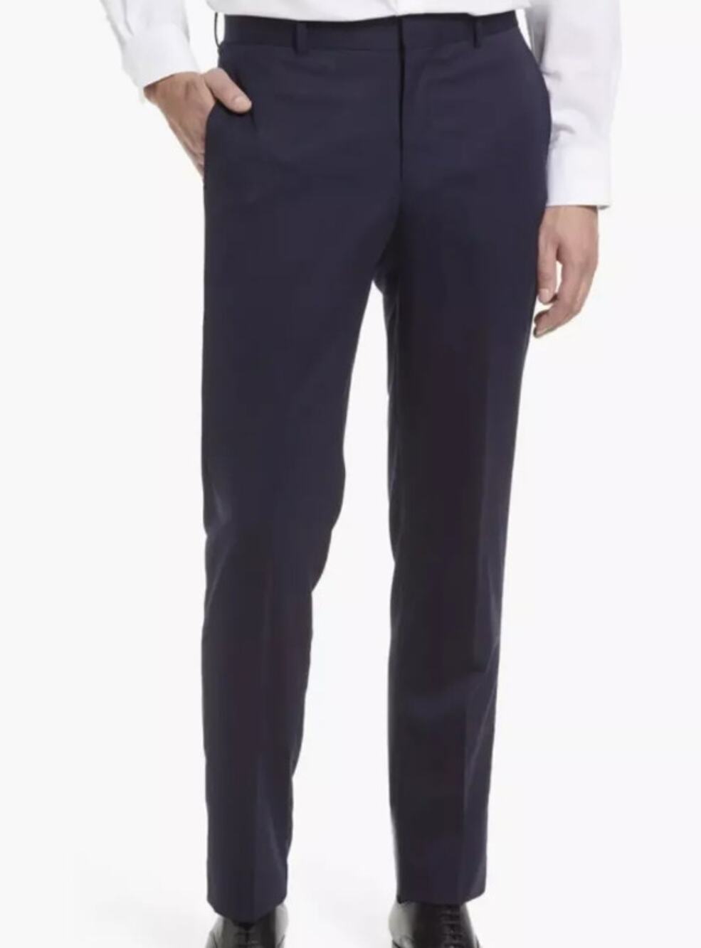 NORDSTROM Men's Tech-Smart Dress Pants Size 38R Black Trim Fit Trouser NWOT